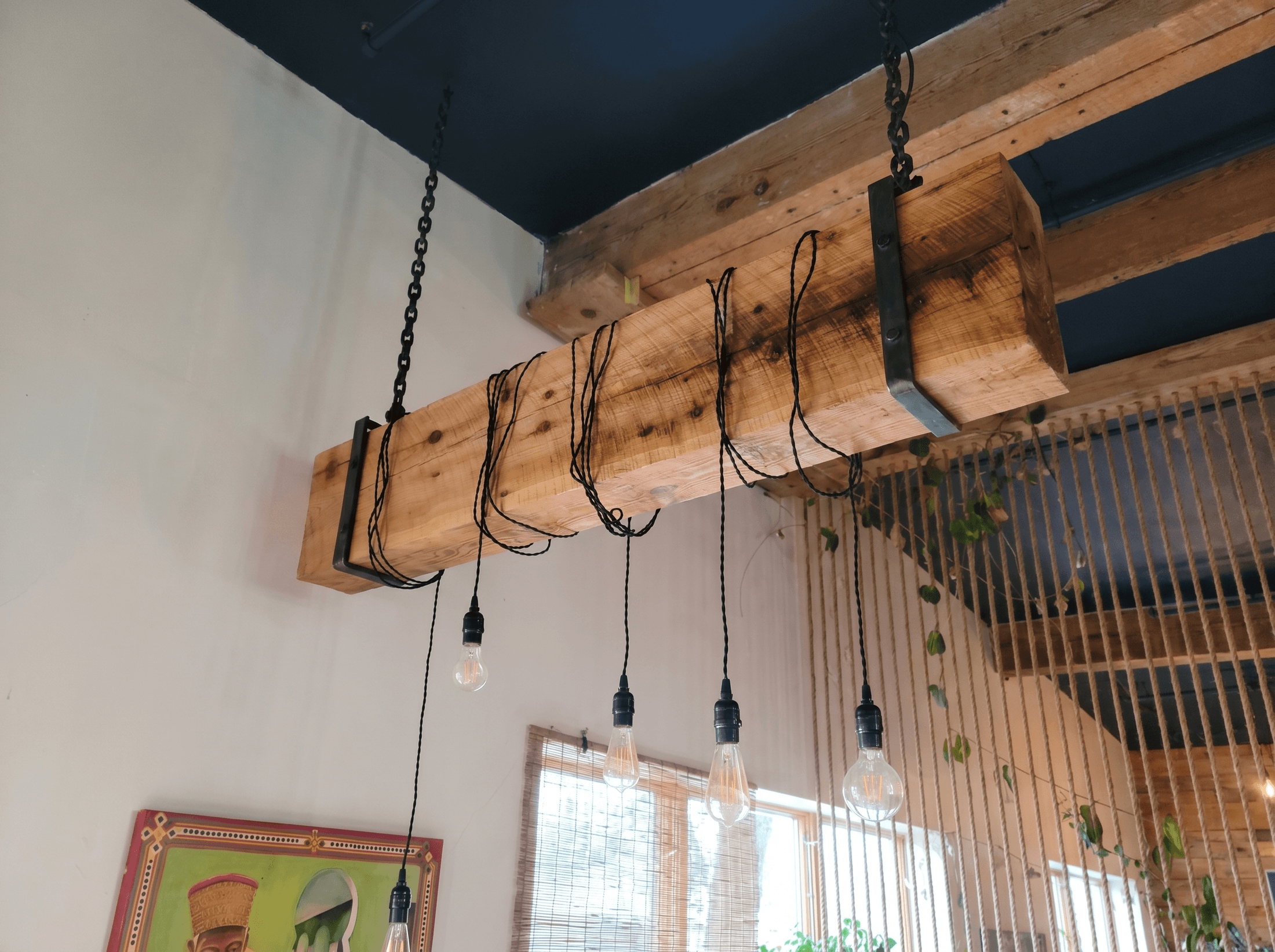 Timber-Beam Chandelier
