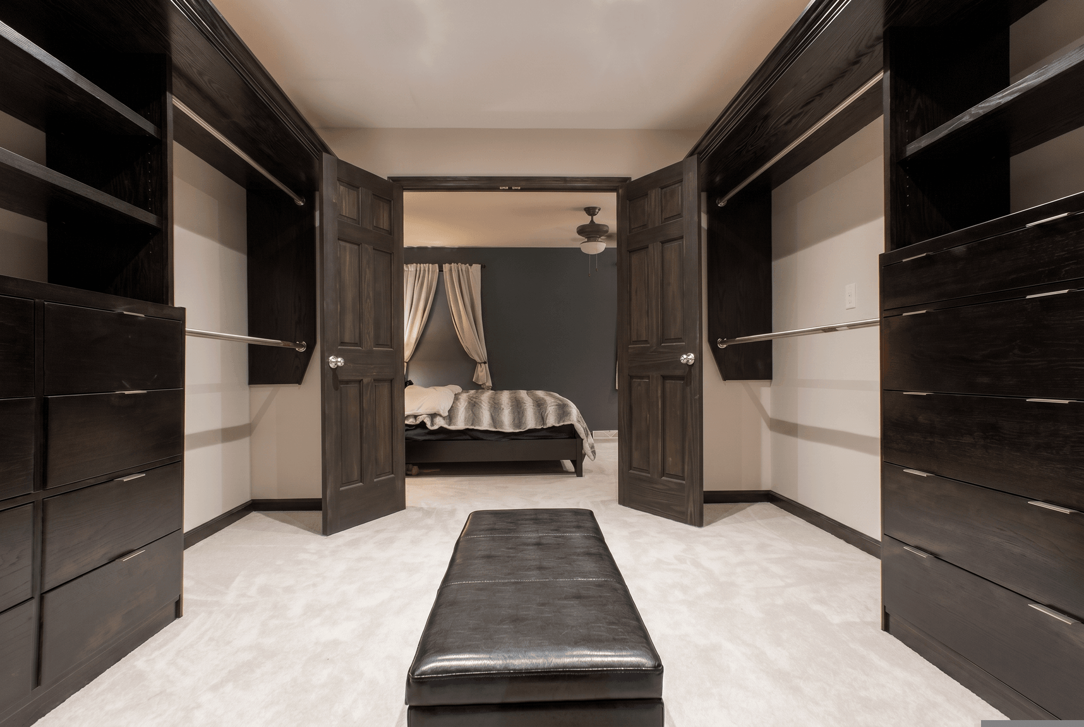 Black Dressing Room Millwork