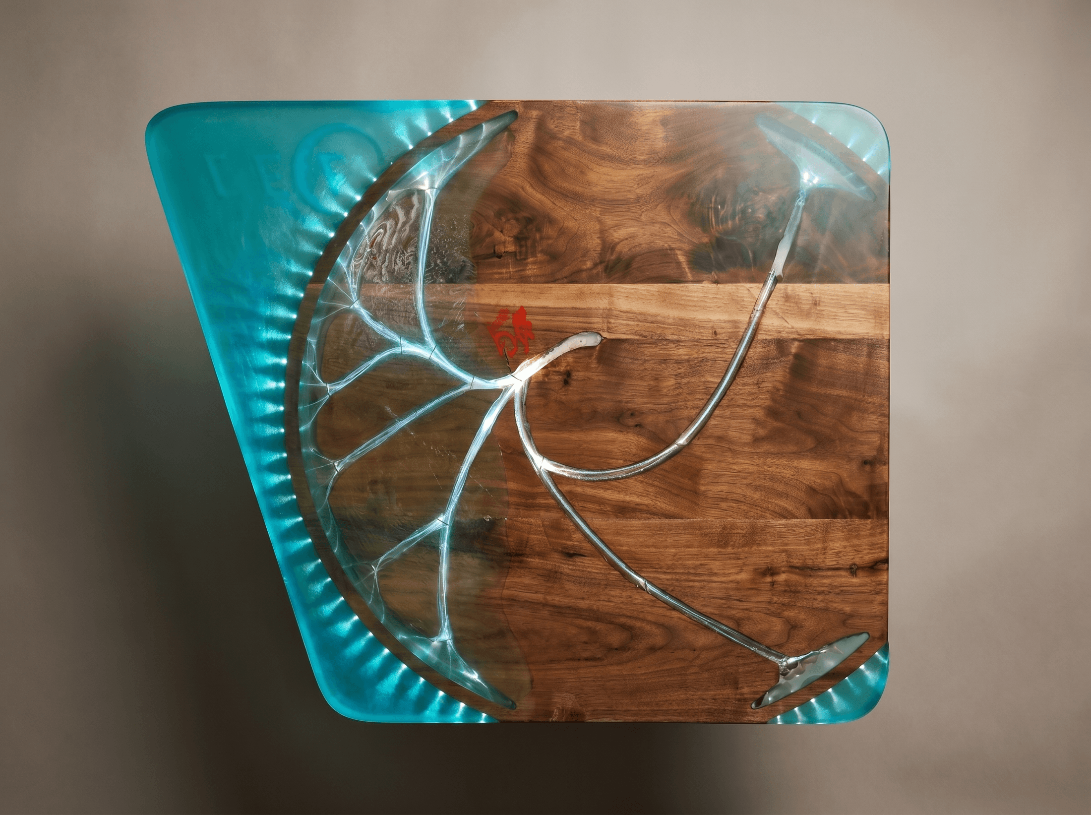 Resin and Walnut Table Experiments image 2