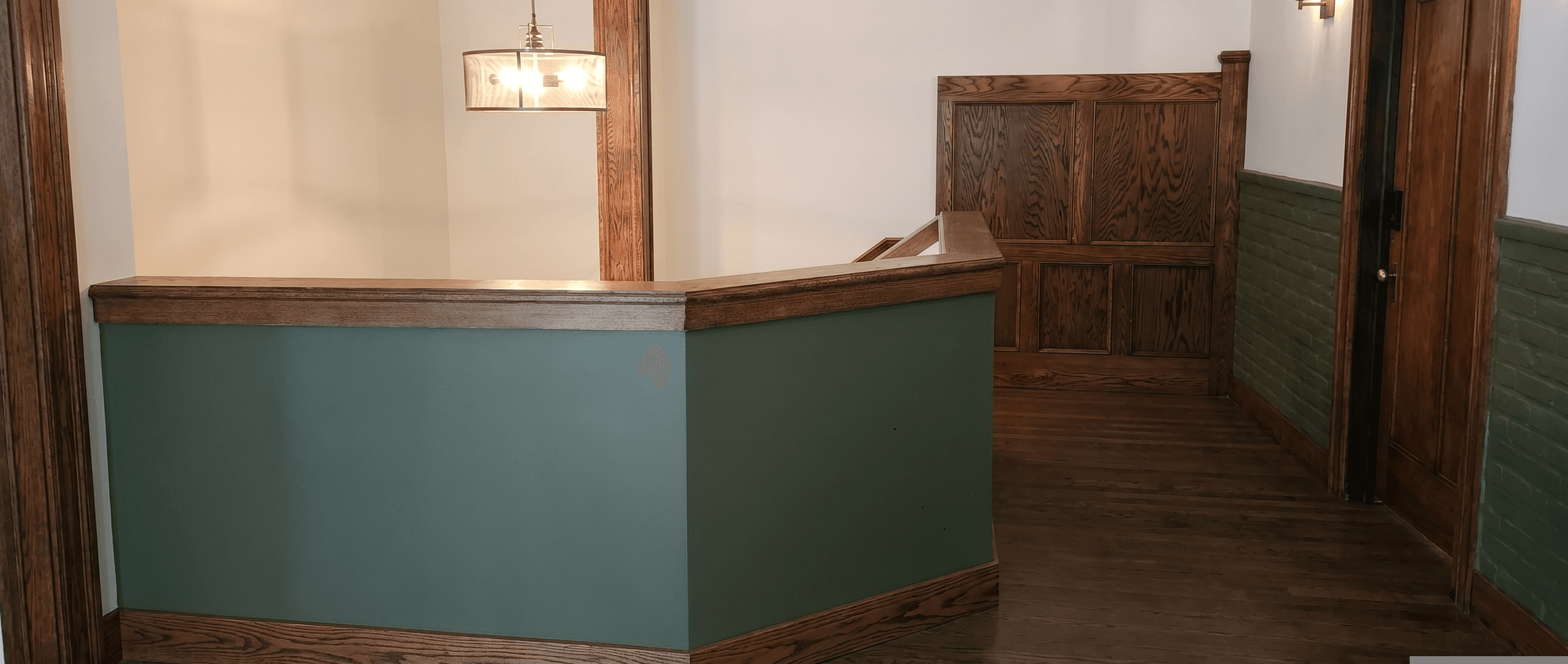 Paneled Oak Stairwell Restoration