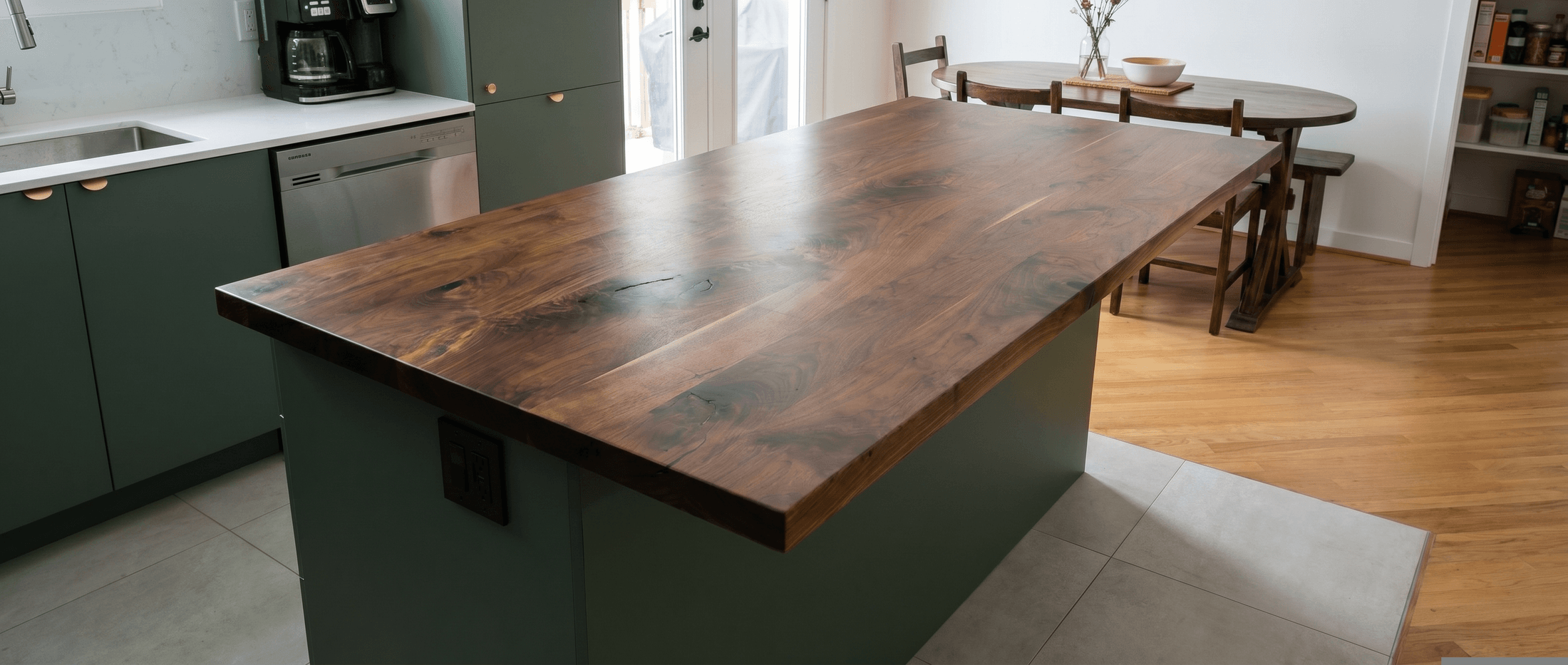 Walnut Kitchen Island